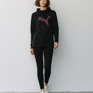 * Puma Turtle Neck Sweatshirt Size L Black Red